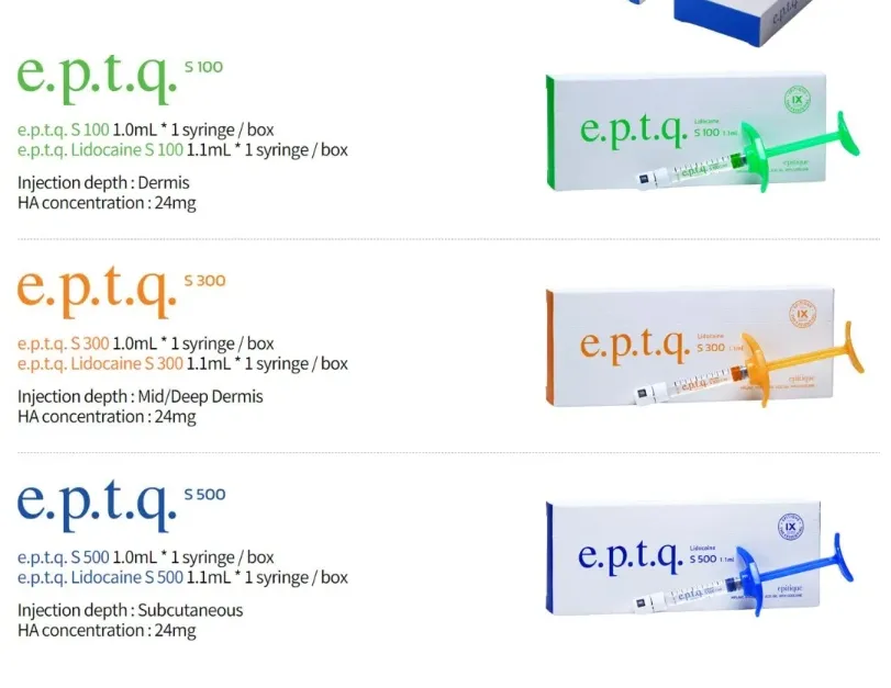 E. P. T. Q Korea Most Popular Facial Filler Eptq S100 S300 S500 Hyaluronic Acid Injection Hyaluronic Acid Dermal Filler for Face