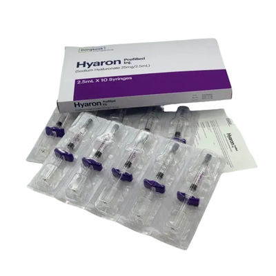 HYARON Skin Booster Glow KIT - 10 siringhe X 2,5 ml di riempitore di acido ialuronico a collegamento croce