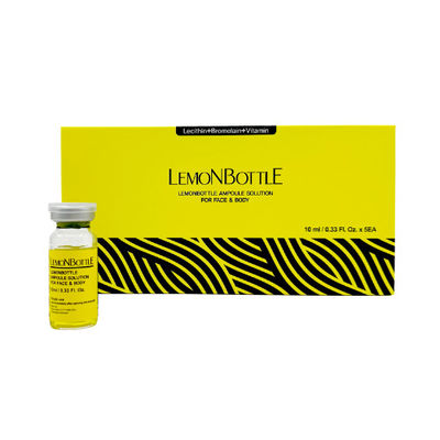 Soluzione in bottiglia di limone Lipolisi del viso Corpo 10 ml X 5 Iniezioni Perdita di peso