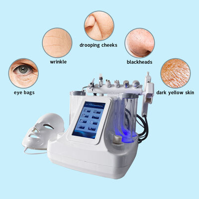 7 in 1 RF Oxygen Injector Facial Microcurrent LED Maschera di pulizia profonda Macchina a bolle piccole cura della pelle Hydra Dermabrasion Machine