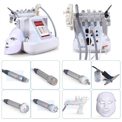 7 in 1 RF Oxygen Injector Facial Microcurrent LED Maschera di pulizia profonda Macchina a bolle piccole cura della pelle Hydra Dermabrasion Machine