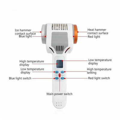 Macchina di sollevamento per il ringiovanimento della pelle del viso a LED per crioterapia ad ultrasuoni a martello freddo caldo