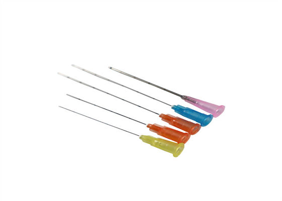 Fabbricazione all'ingrosso in acciaio inossidabile di riempimento cutaneo di viso 22g 23g 25g 38mm 50mm flessibile fine e contundente micro punta cannula ago