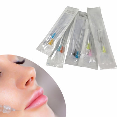 Fabbricazione all'ingrosso in acciaio inossidabile di riempimento cutaneo di viso 22g 23g 25g 38mm 50mm flessibile fine e contundente micro punta cannula ago