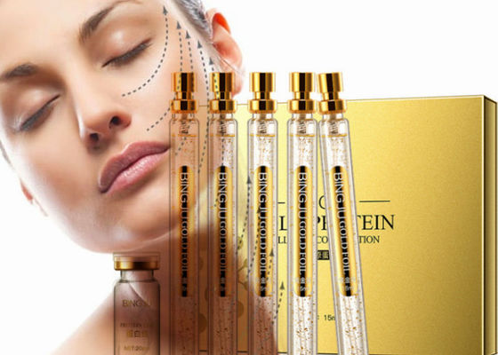 Filtro di collagene dorato per la cura del viso Firming Lifting Serum 24K Filtro di peptide di proteine d'oro