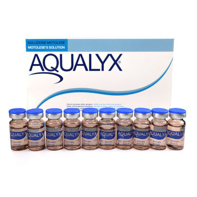 Aqualyx 10 X 8 Ml Vials Iniezioni Dissolventi di Grasso Per Viso E Corpo
