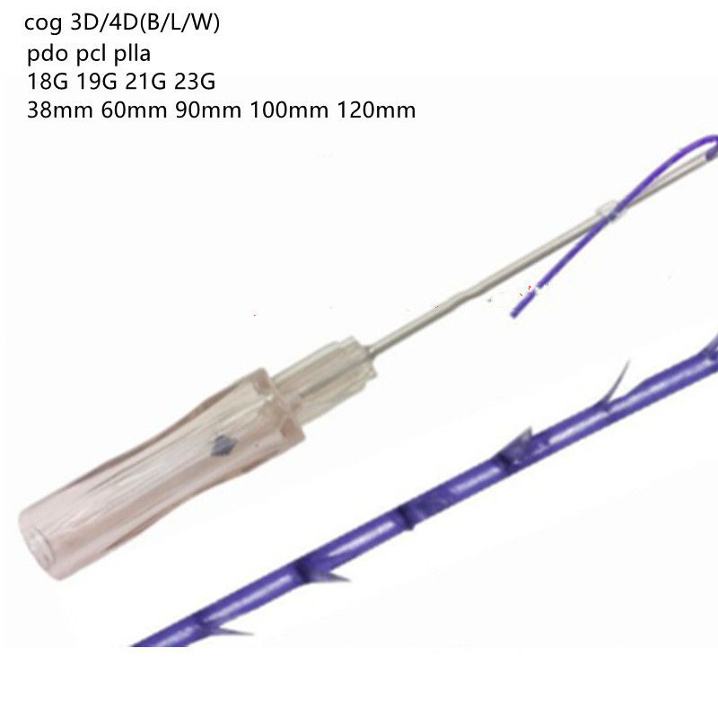 Polidioxanona Fio De Sutura Cannula Cog Filamento spinato cog 2-1 3-1 4-1 5-1 3D 4D Lift Hilos Pdo thread lifting