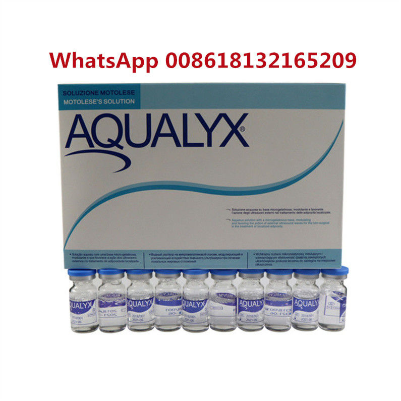 Aqualyx Soluzione PPC Dissolvente di Grasso Iniezione 10 Fiali X 8 ml Sottilizzatore viso e corpo