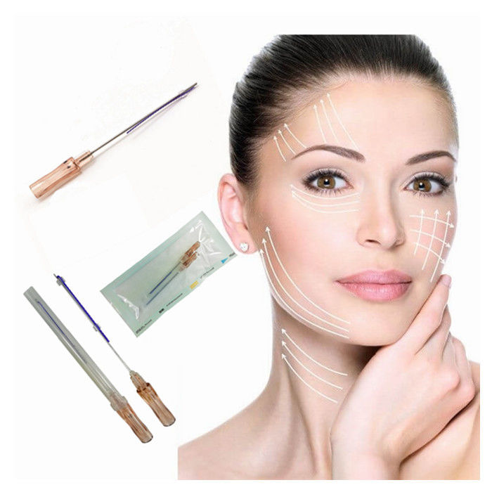 Facial Lift V Line Pdo Fishbone Molding Thread18g 100mm 120mm fili di sutura con ago per la modellazione del viso Cog Mono