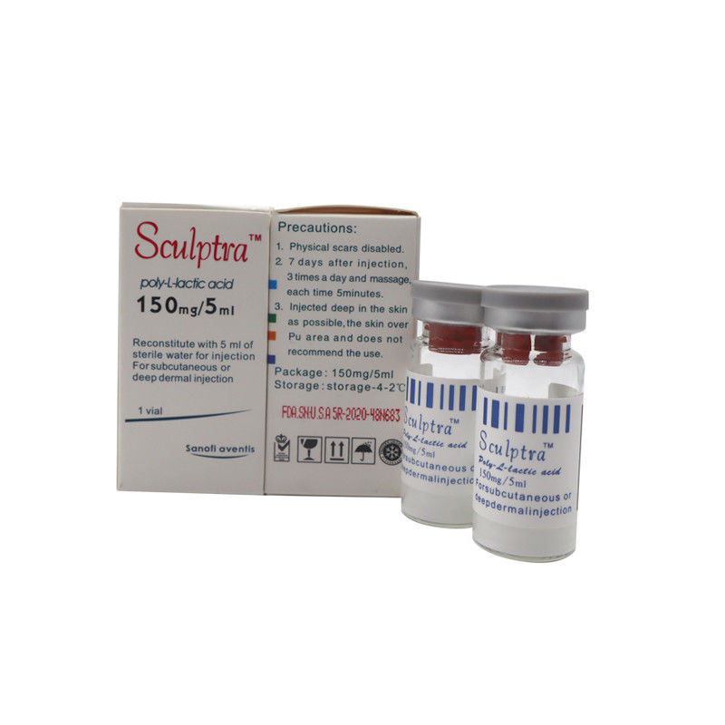 150 mg di polvere di PLLA poli-l-acido lattico 1 flaconcino x5 ml di riempitore anti-invecchiamento sculpta