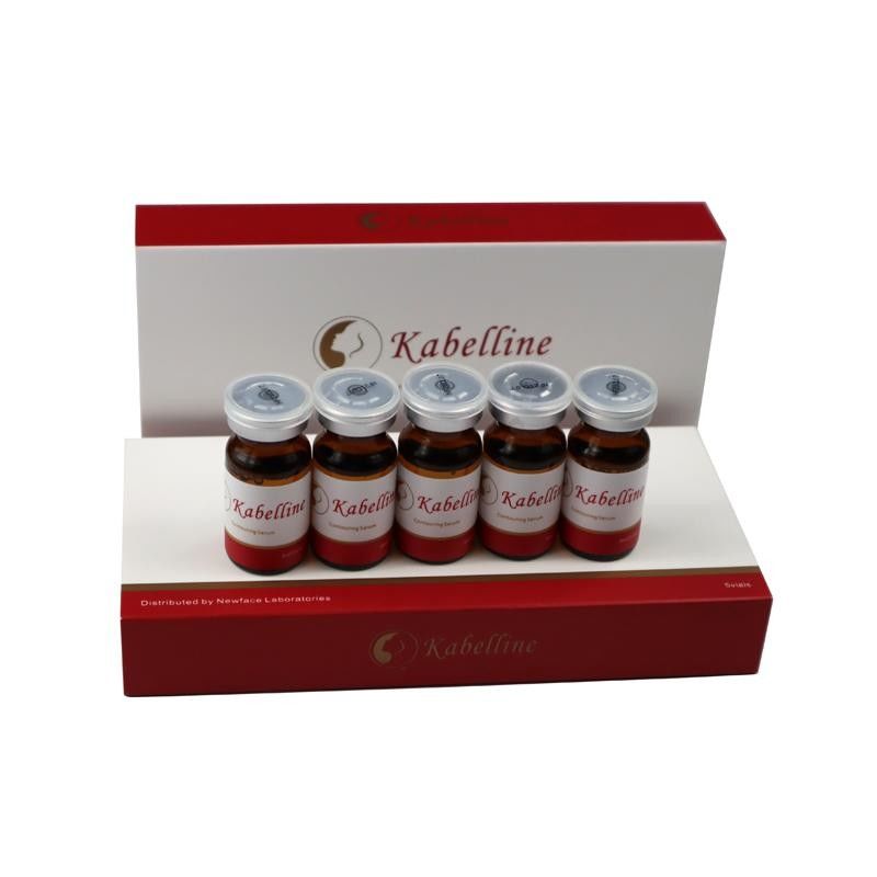 Iniezioni di dissolvimento del grasso Kabelline 5 flaconcini X8ml Soluzione dimagranti viso e corpo Siero di contorno Prodotti di bellezza