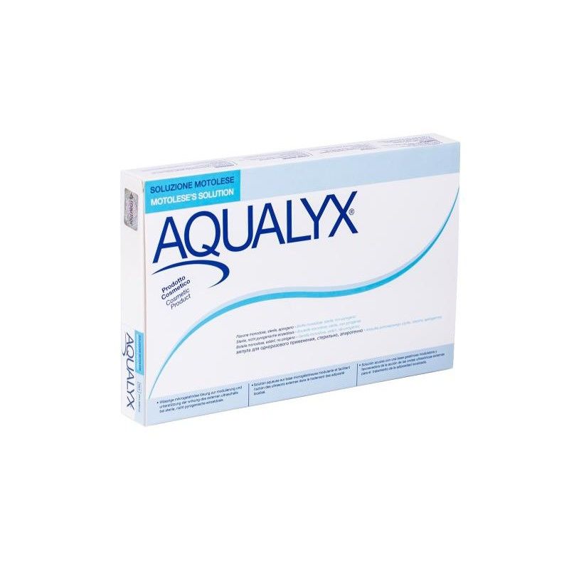 Aqualyx 10 X 8 Ml Vials Iniezioni Dissolventi di Grasso Per Viso E Corpo